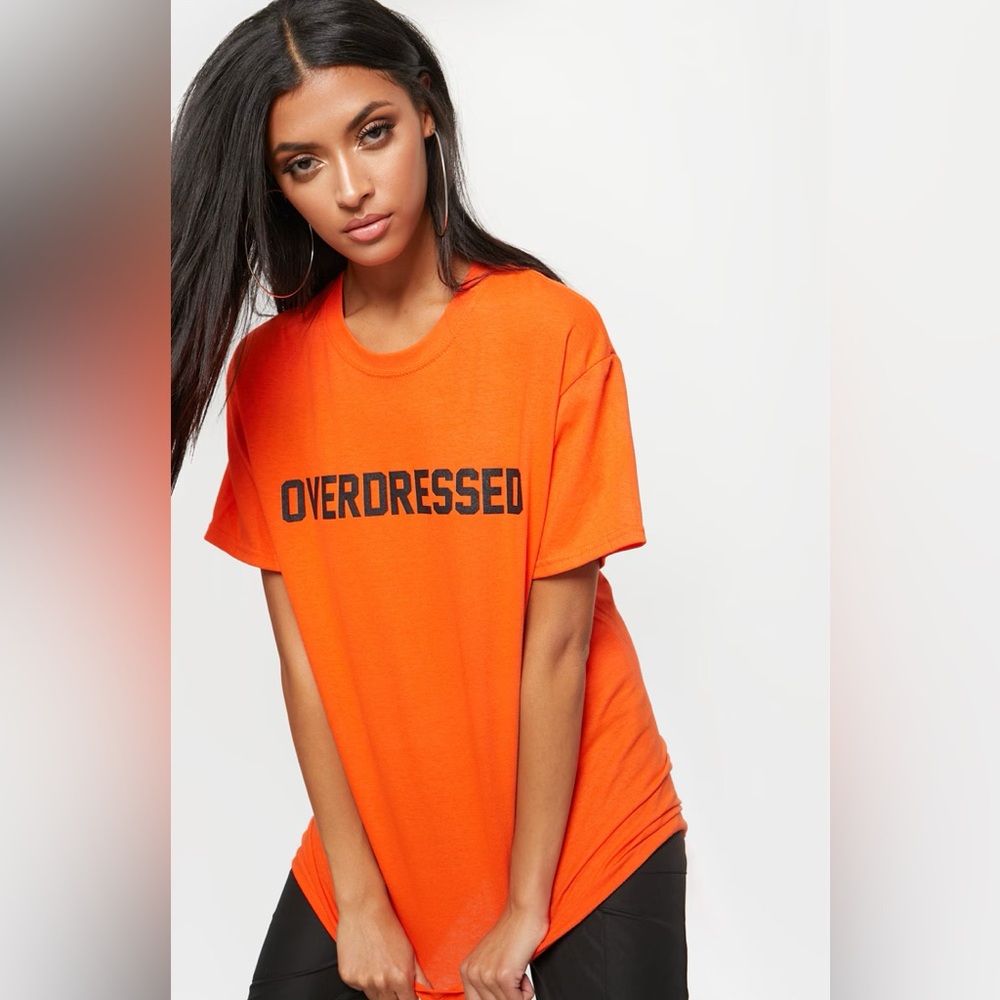 PrettyLittleThing Orange Oversized Boxy Tee